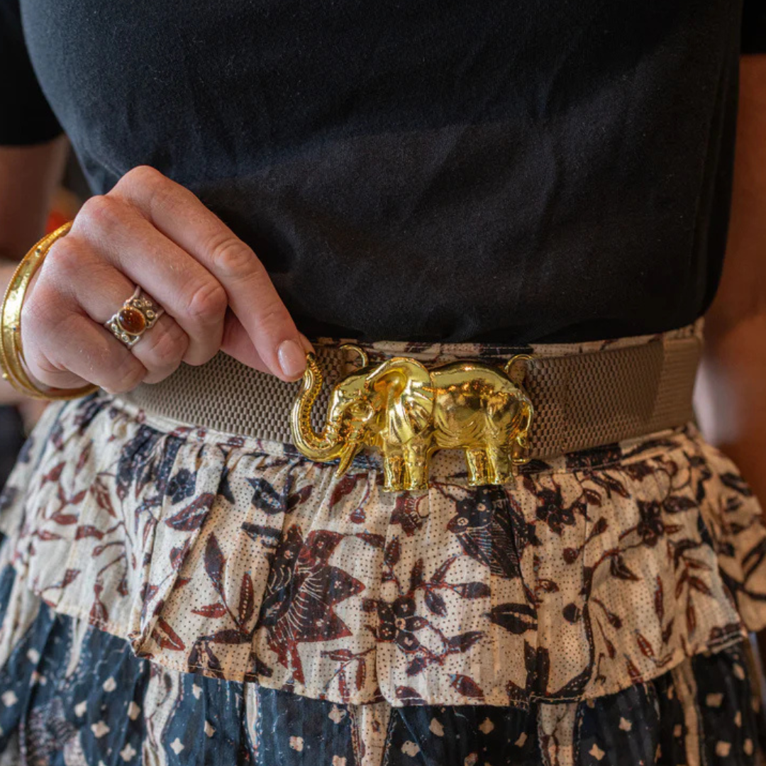 Garland - Taupe Interchangeable Stretch Belt Band - Flexible & Stylish: Taupe / XS