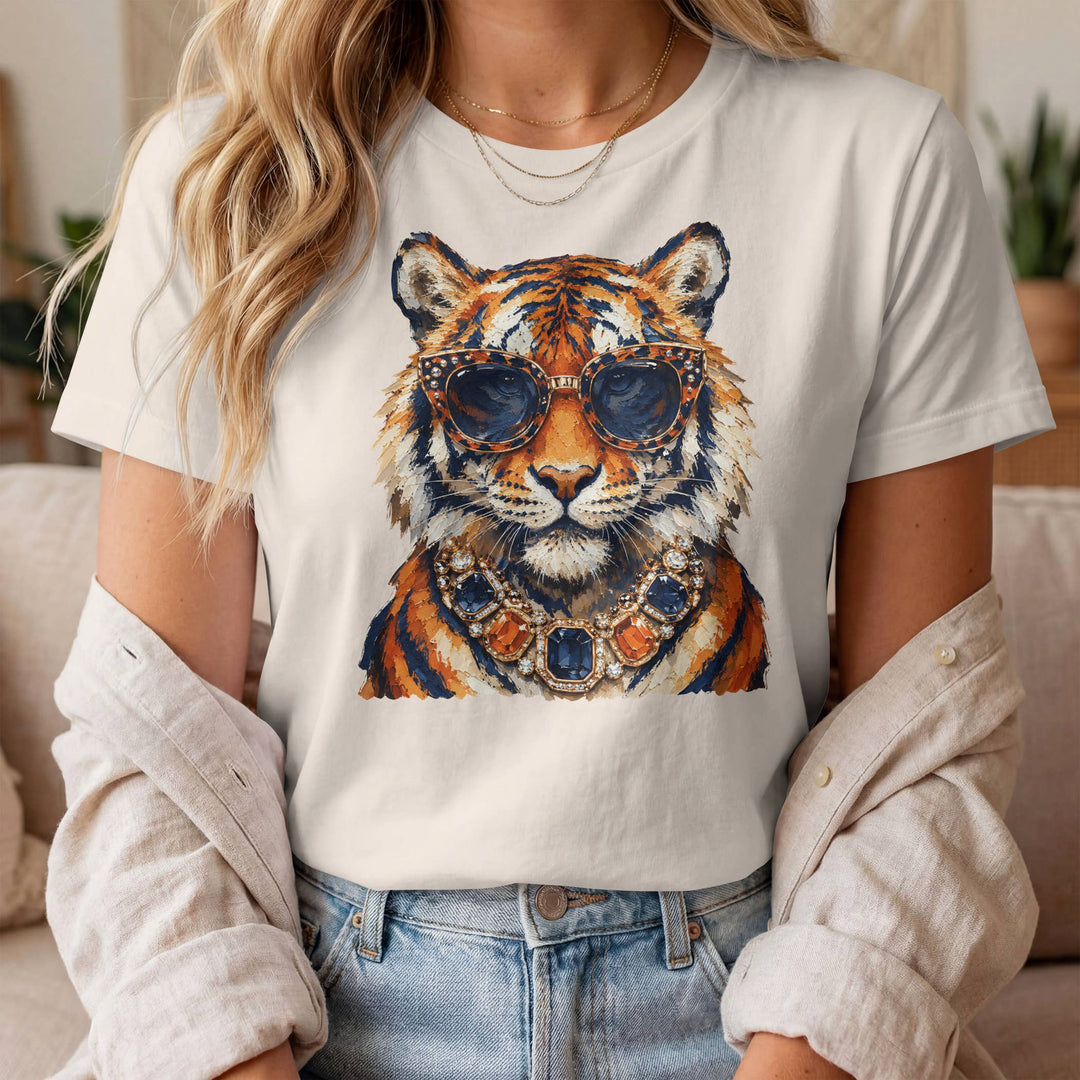 Rainwater Designs - Glam Tiger Game Day Tee | Comfort Colors® Ivory: M