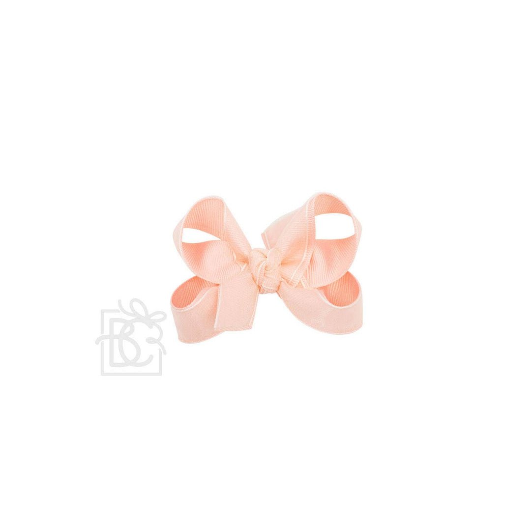 Beyond Creations, LLC - LAYERED ORGANZA/GROSGRAIN BOW ON CLIP: 4.5" Large - 1.5" Ribbons on Alligator Clip / Powder Blue