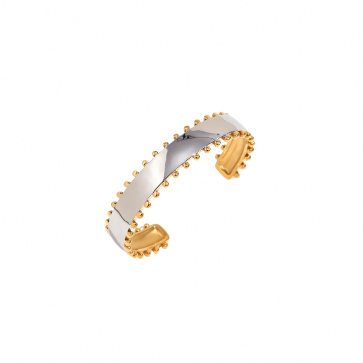 Deep South Originals, LLC - Bold Duo Cuff Bracelet ~ 18k Gold Plated Stainless Steel