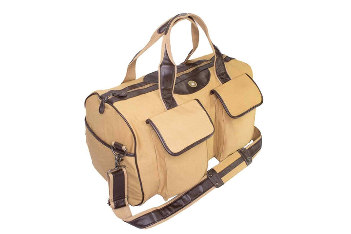 Zep-Pro - Shot Shell Canvas Weekender Bag: Brown/Tan