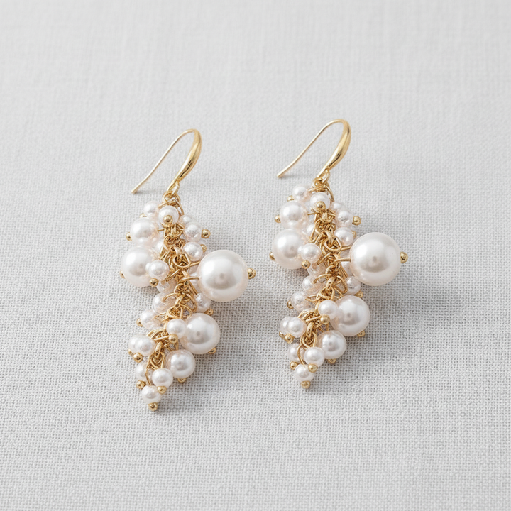 paperln - Baroque Pearl Tassel Hook Earrings