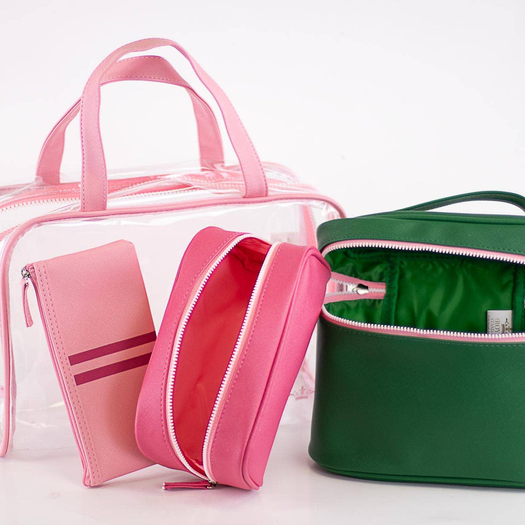 The Royal Standard - Livie Travel Gift Set   Pink/Kelly   12x8x4.5