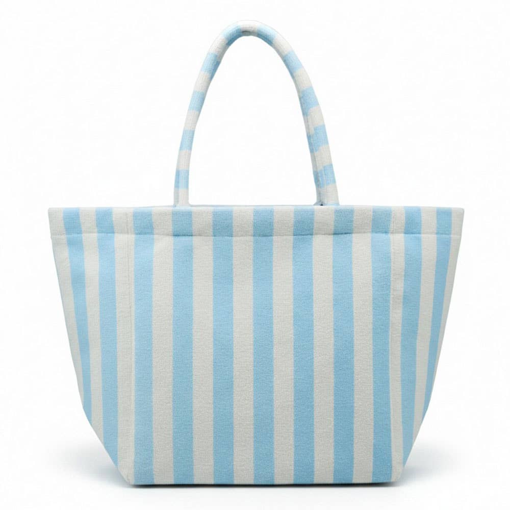 Sensibling Corp. - Striped Terry Tote Bag: Pink&Green