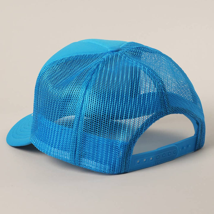 Fashion City - One Nation Under God Mesh Back Foam Trucker Hat: NEON PINK / One Size