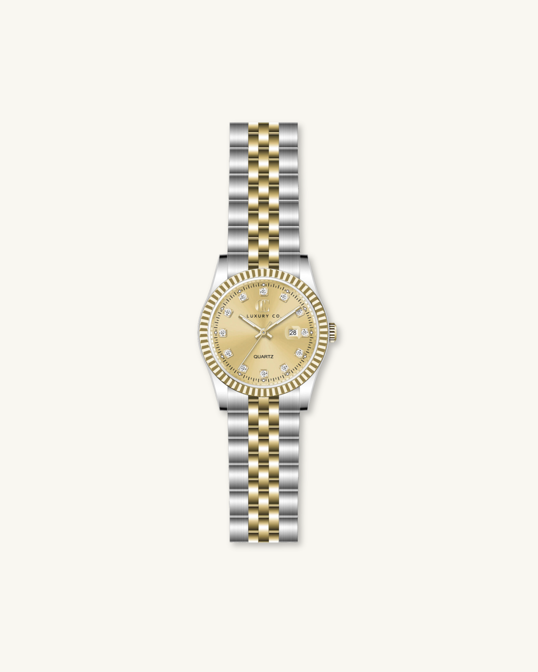 C&C LUXURY CO. - 31MM CLASSIC WATCH: GOLD & BROWN