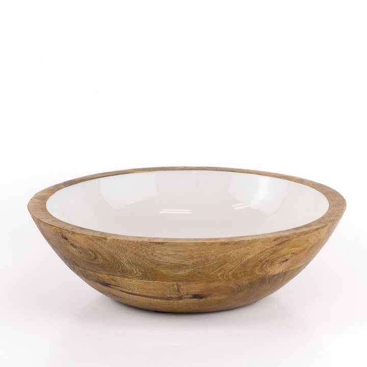 The Royal Standard - Hogan Serving Bowl   Natural/White   9.75x3.25