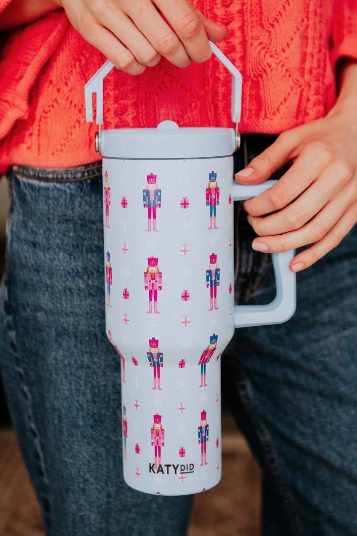 Katydid - Nutcracker Light Blue Christmas Wholesale Tumbler Cup: Light Blue