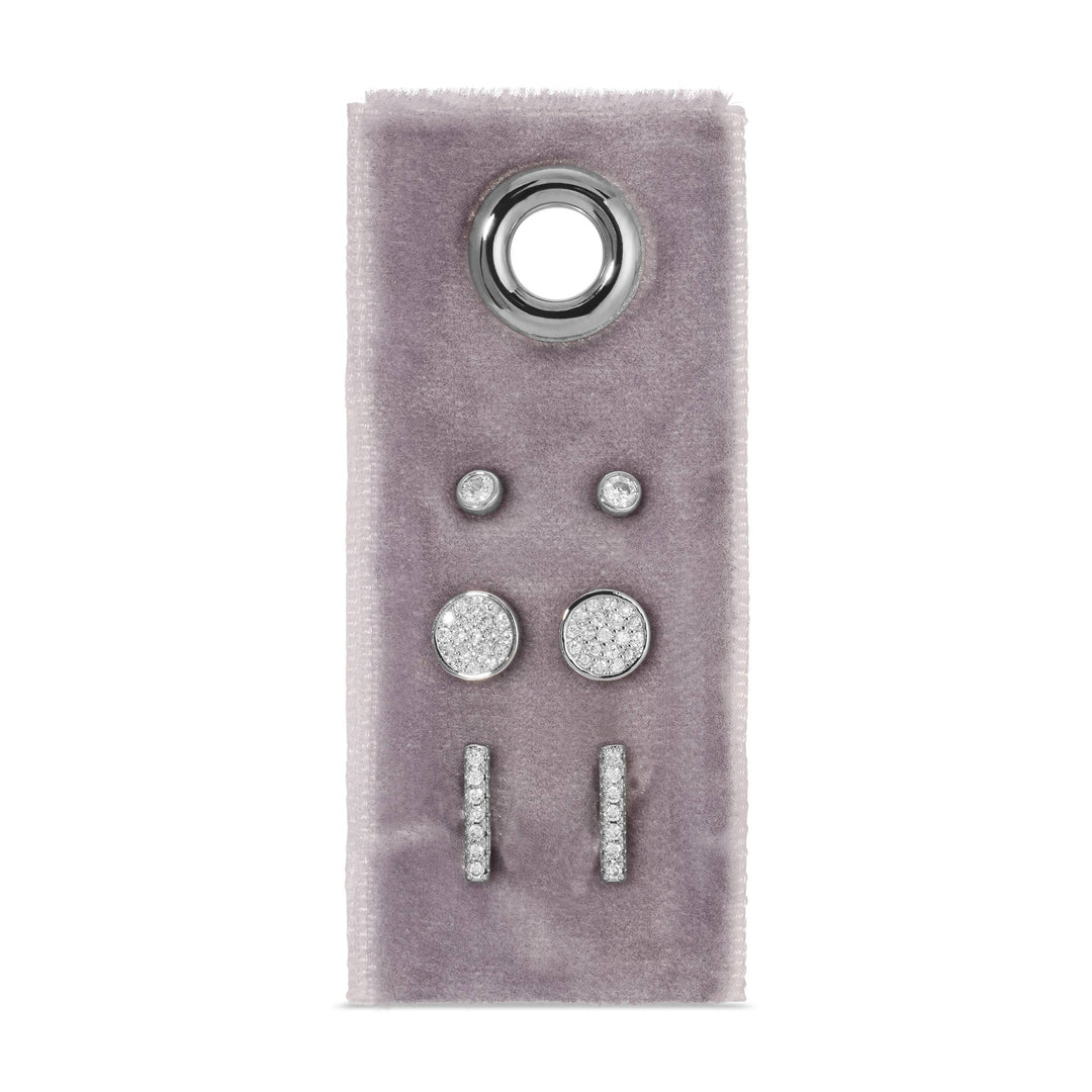 Splendid Iris - Pave Velvet Stud Gift Set: Gold