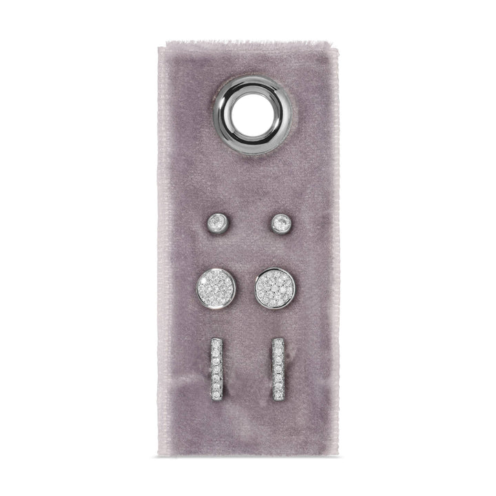 Splendid Iris - Pave Velvet Stud Gift Set: Gold