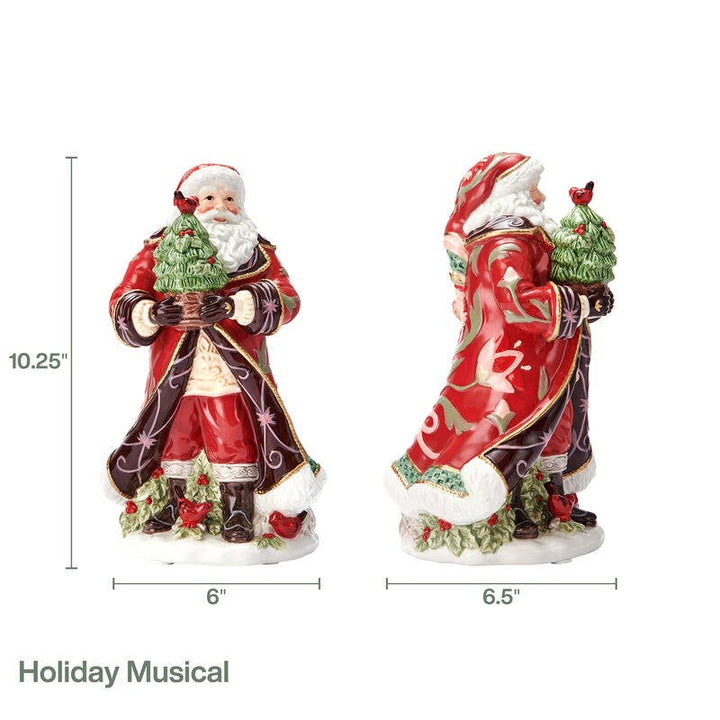 Fitz and Floyd® Mikasa® Pfaltzgraff® - Fitz & Floyd Chalet 10.25in Santa Musical Gift Box Pkg