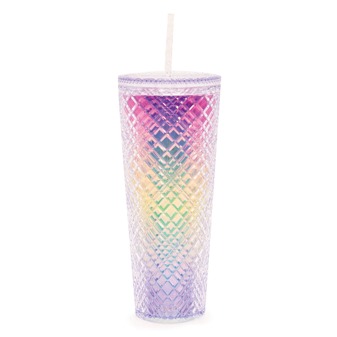 Tall Dazzling Jewel Holographic Tumbler - Sunset