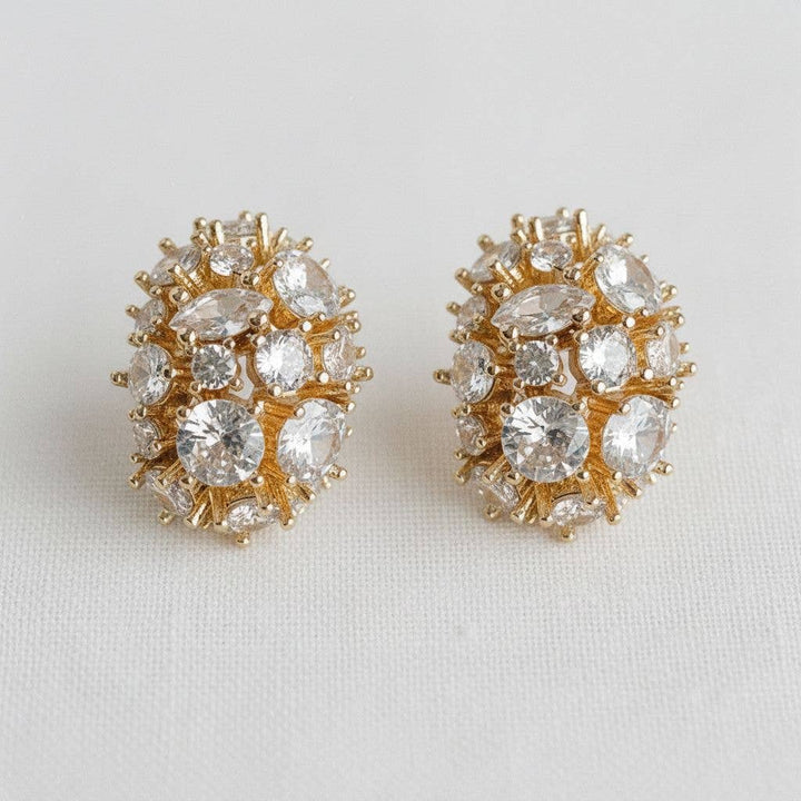 Ellemadera - Chic Vintage-Inspired Gemstone Stud Earrings