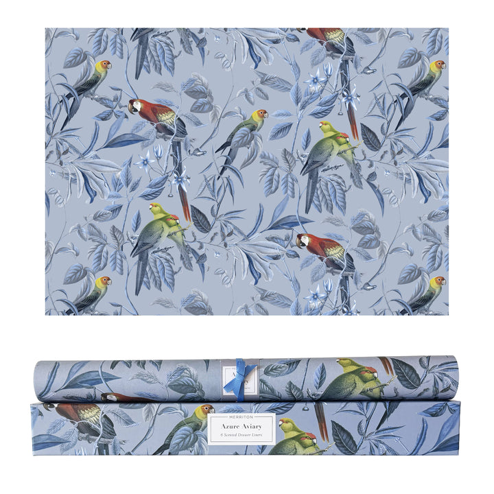 Merriton - Scented Drawer Liners - Azure Aviary (6 Sheets)