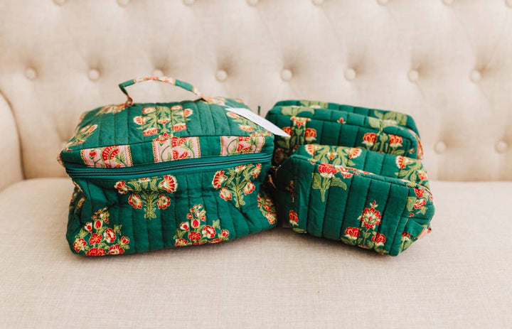 Heart of Grace - Elodie Luxe | Quilted Cosmetic Bags-set of 3