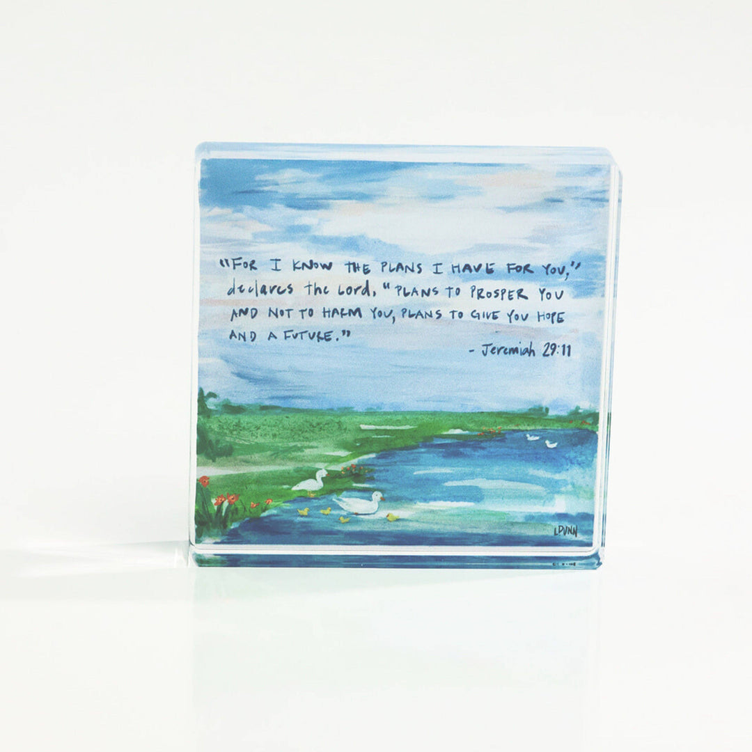Lauren Dunn - Jeremiah 29:11 Acrylic Scripture Block