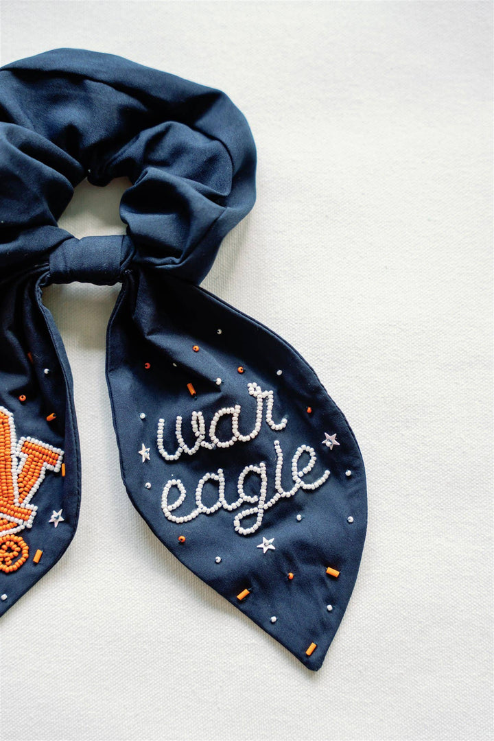 Gracefully Made Art - Auburn University Navy Beaded Scrunchie