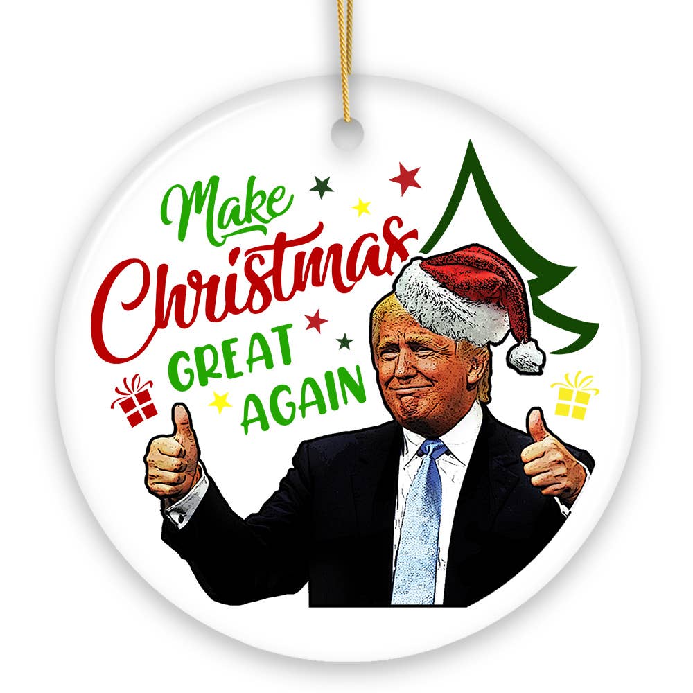 OrnamentallyYou - Donald Trump Make Christmas Great Again Ornament