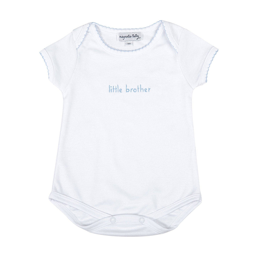 Magnolia Baby - Little Brother Embroidered Lap Bodysuit: 6 Months