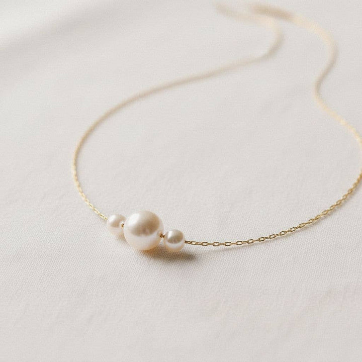 paperln - Elegant Gold Plated Pearl Inspired Necklace