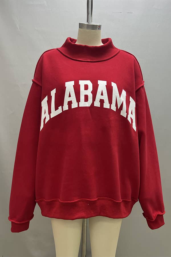 BUCKETLIST - IT2594-ALABAMA 'ALABAMA & AL Reversible Sweatshirt: Heather grey / S/M-L/XL (3-3)