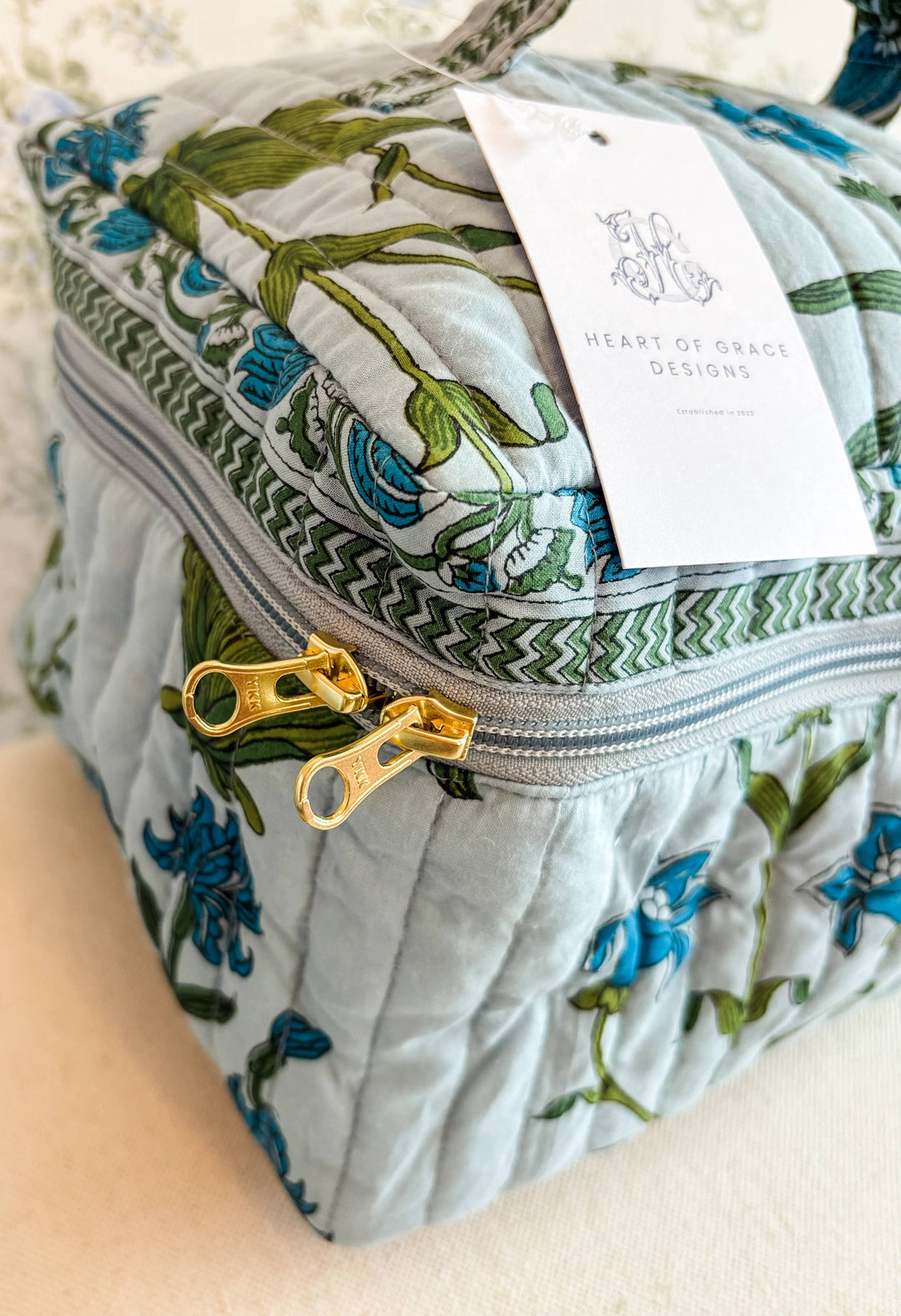 Heart of Grace - Iris Luxe | Quilted Cosmetic Bag