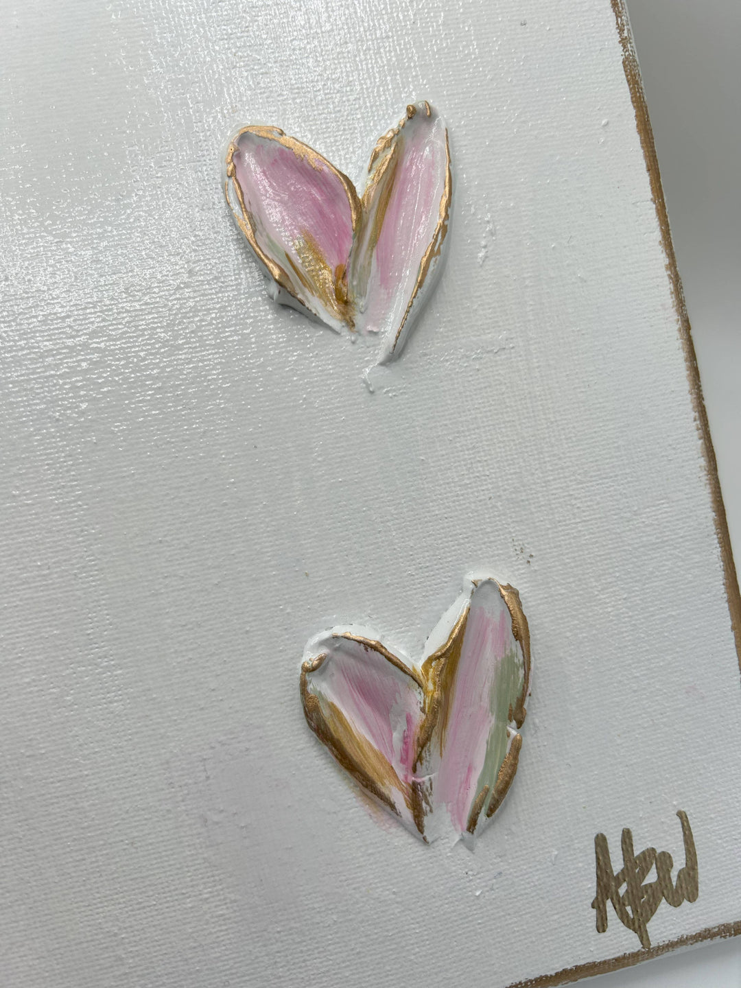 Coddiwomple - Mini hearts on canvas