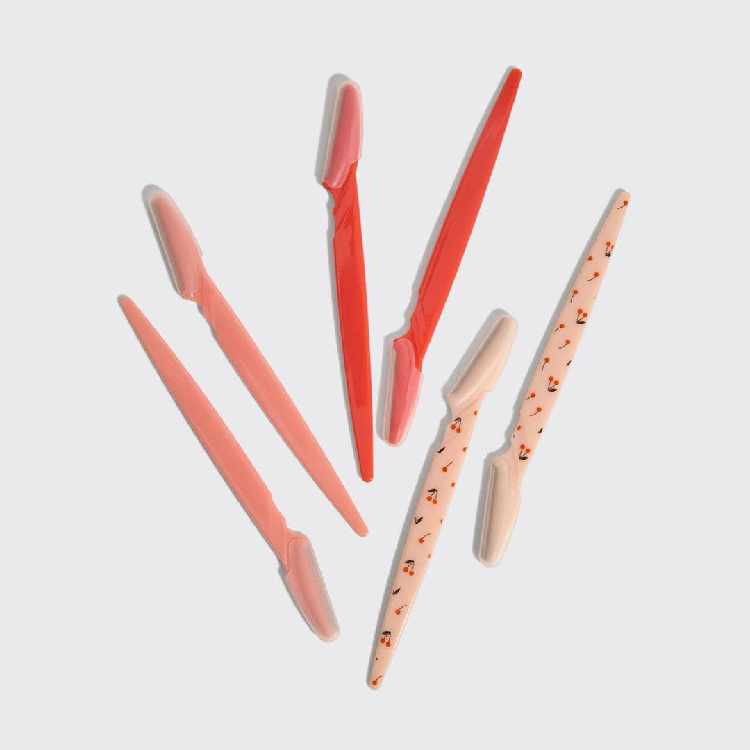 KITSCH - Recycled Plastic Dermaplaners 6pc Set - Asstd Cherry Blossom