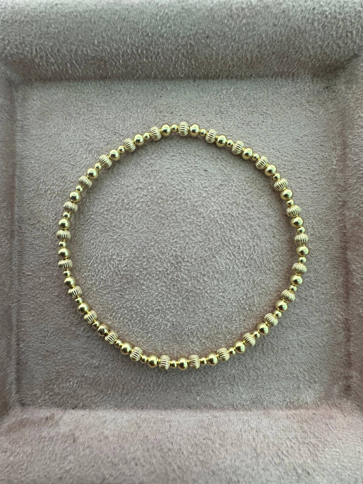 "COCO" 14K Gold Filled Bracelet: Gold Filled / Stretchy 6.5"