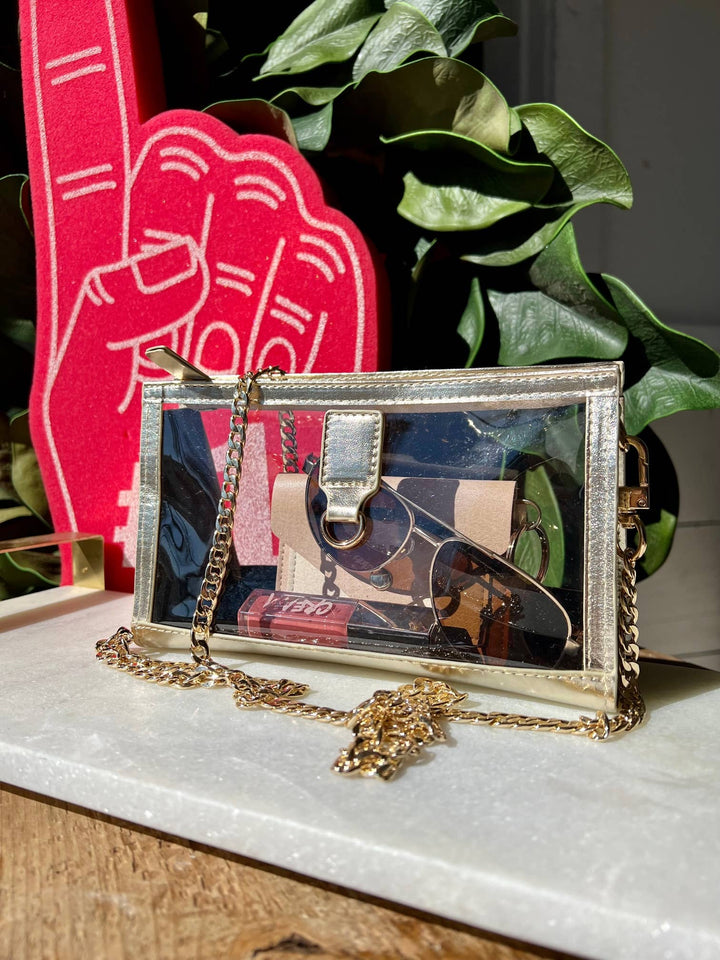 TAYLOR GRAY - The Emma Gameday Metallic Champagne Purse 2 | shoptaylorgray