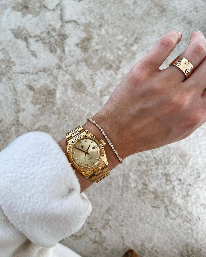 C&C LUXURY CO. - PRESIDENT WATCH - Gold & Gold: 31mm