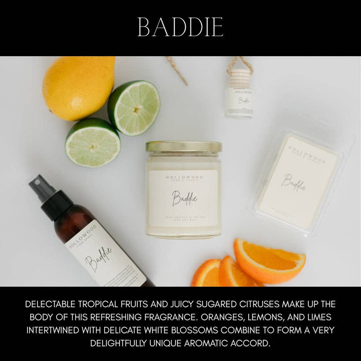HOLLOWOOD FRAGRANCE - BADDIE | SUMMER | 8OZ CANDLE: 8 OZ