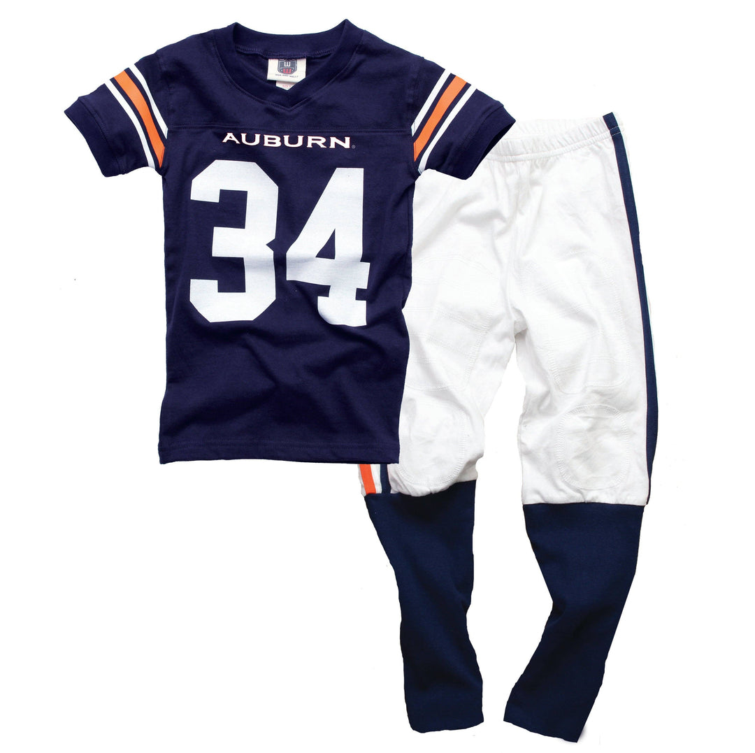 Wes and Willy - Auburn Tigers Youth SS Football PJ: 4