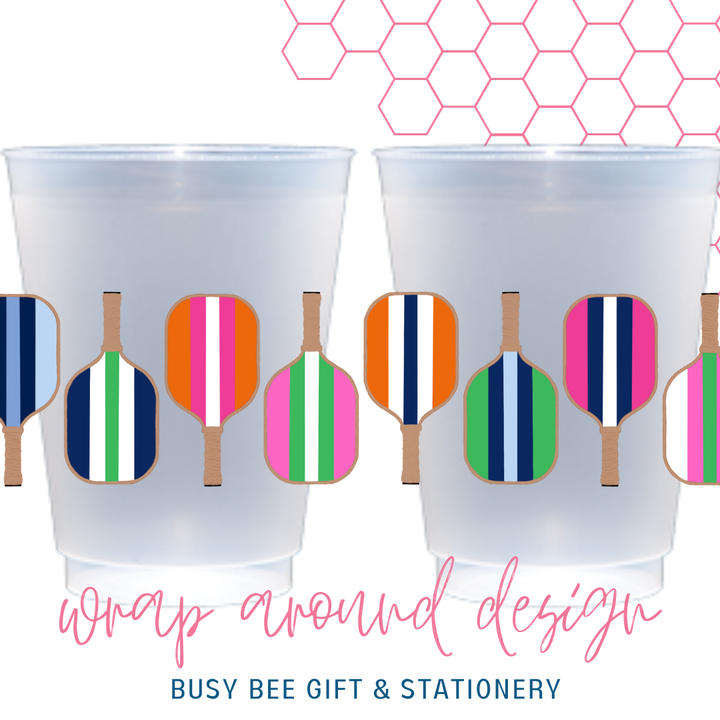 Busy Bee Gift & Stationery - Pickleball Paddle Foam Cups Set of 10