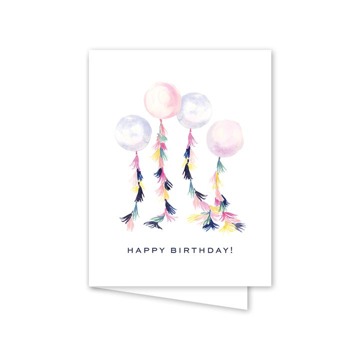 Dogwood Hill - Tasseled Balloons Birthday: Single Card