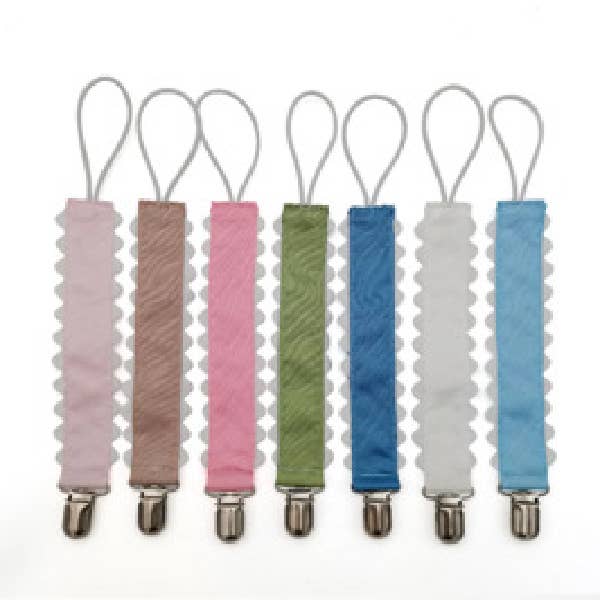 Zsa Zsa & LoLLi Monogram Blanks - Pacifier Clip, Monogram-able Assorted Colors: Pink Angel