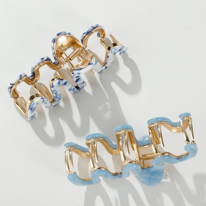 Willow Coastal Metal Squiggle Claw Clip