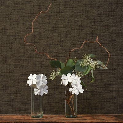 HomArt - Glass Vase with Bone China Flower Crown