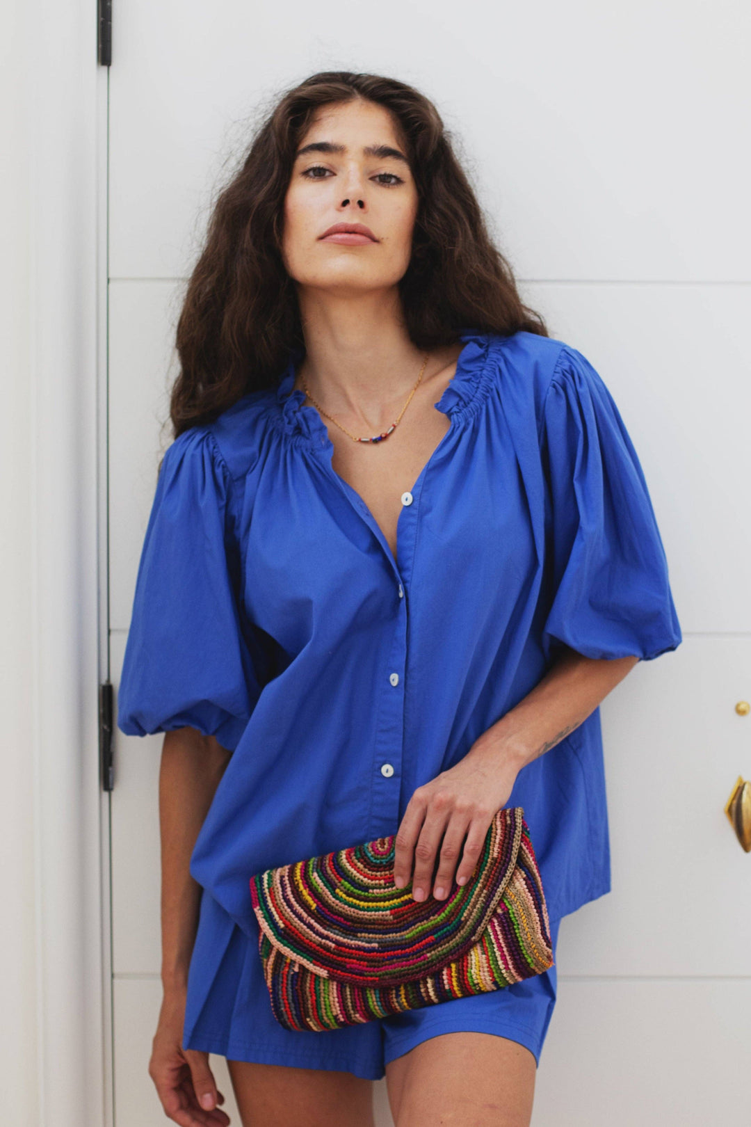 Ex Voto - Daisy Blouse in Royal Blue by ExVoto: L