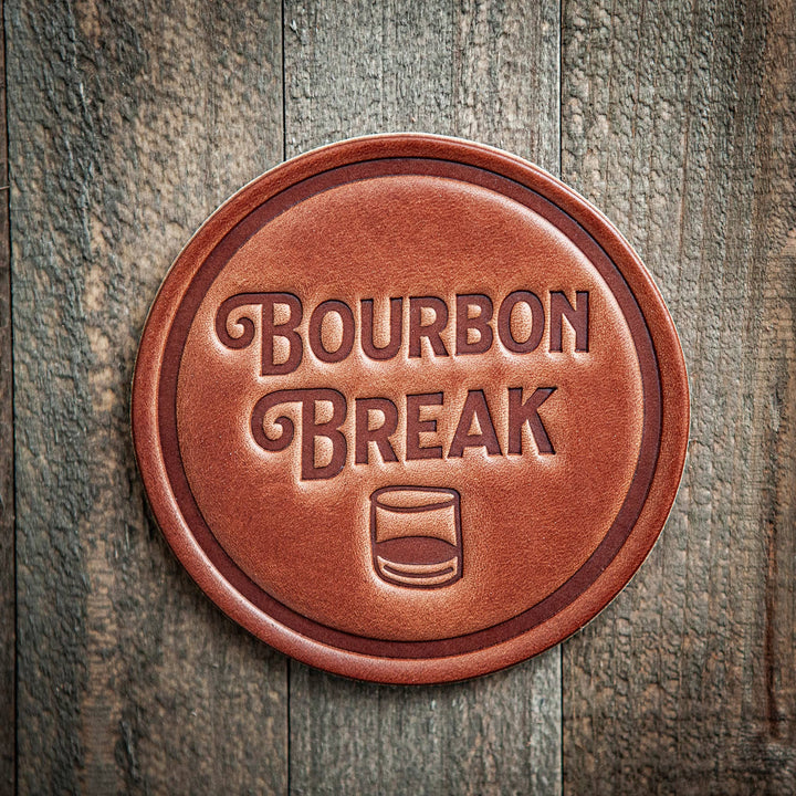 Sugarhouse Leather - Bourbon Break Leather Coaster