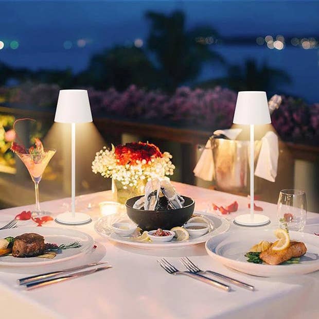 LAX Gadgets - Sleek Cordless Table Lamp- Adjustable Lighting for Any Space: Black