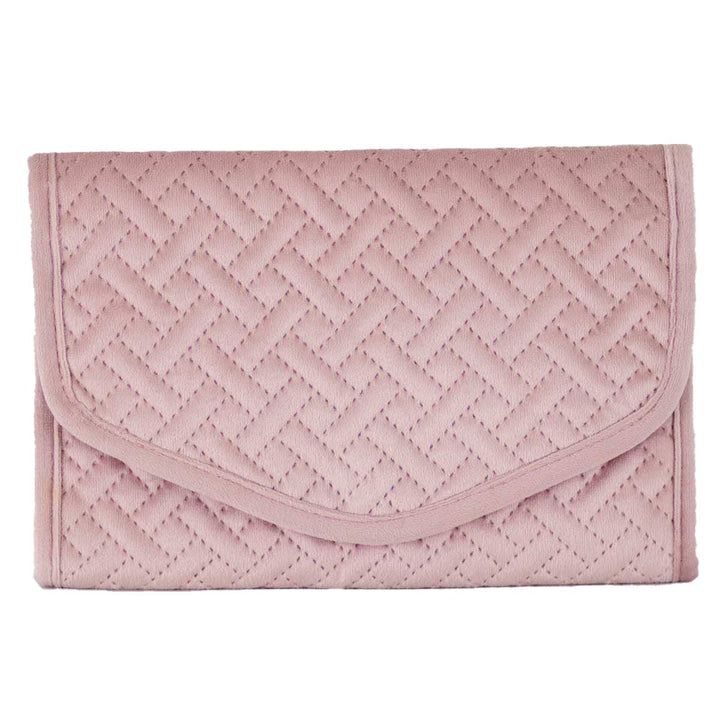 The Royal Standard - Quilted Jewelry Clutch   Light Pink   9.25x6.5