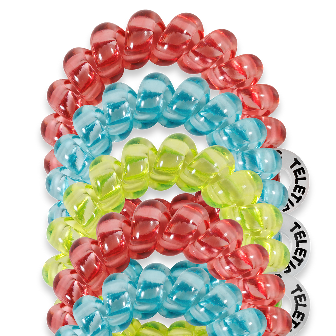 TELETIES - Spiral Hair Coils | Tiny | Summer Brights Hair Ties