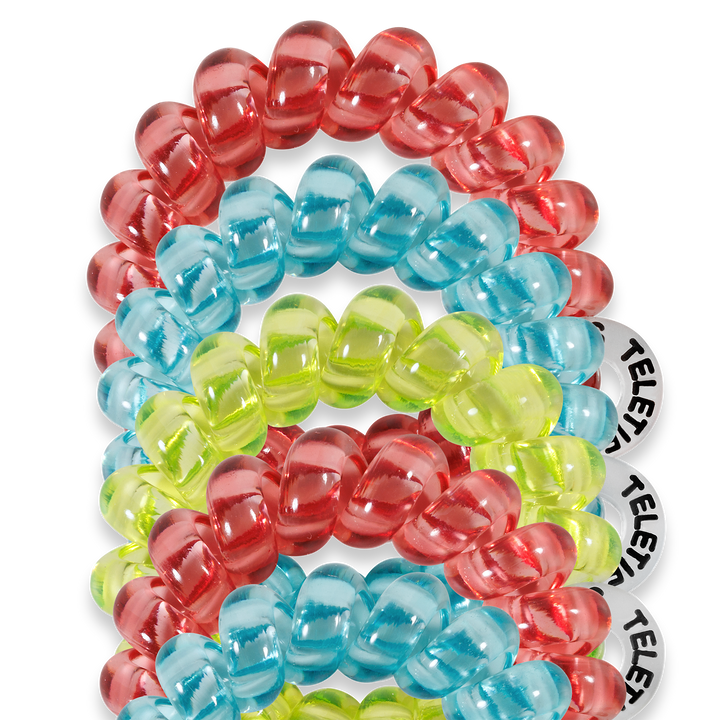 TELETIES - Spiral Hair Coils | Tiny | Summer Brights Hair Ties