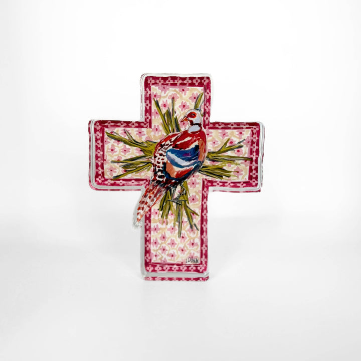 Lauren Dunn - Sanctuary in the Meadow Acrylic Cross