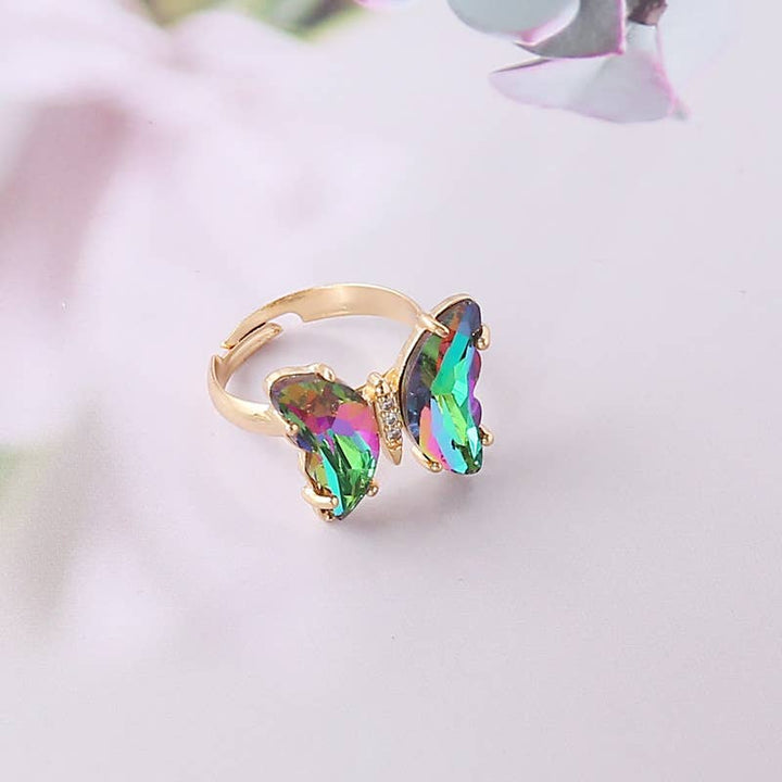 MKS America - Creative Gradient Butterfly Ring: Blue_1 / M