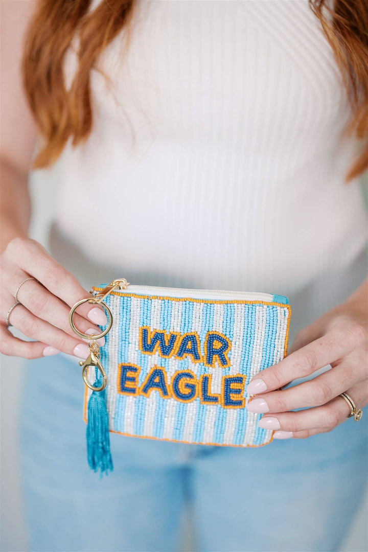 Gracefully Made Art - Auburn University Beaded Coin Purse