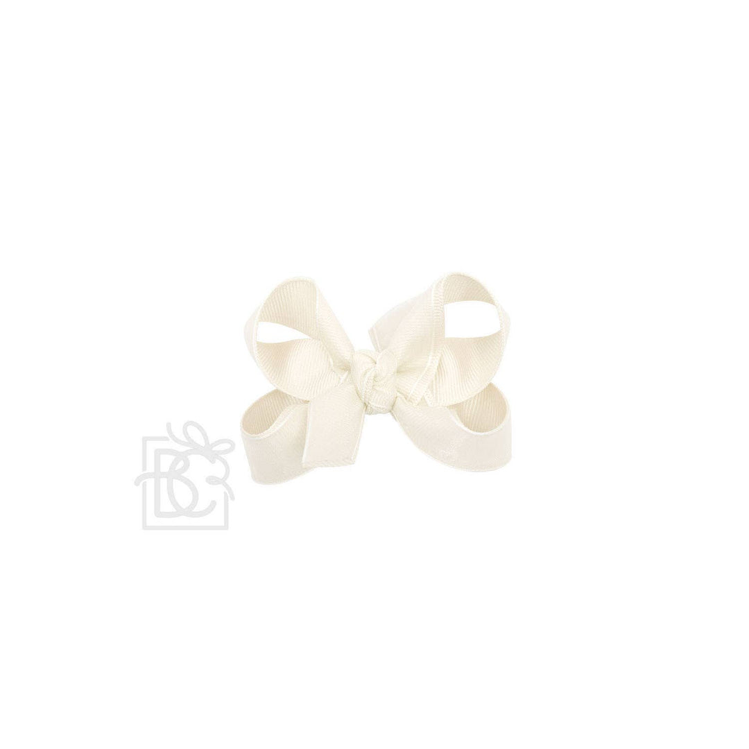 Beyond Creations, LLC - LAYERED ORGANZA/GROSGRAIN BOW ON CLIP: 5.5" Huge - 2.25" Ribbons on Alligator Clip / L PINK/ L PINK