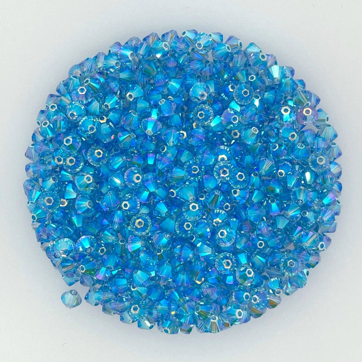 bara boheme - Crystal BTY | Gold Filled Beaded Bracelet: Aqua / 14KG Filled / Stretchy 6.5"