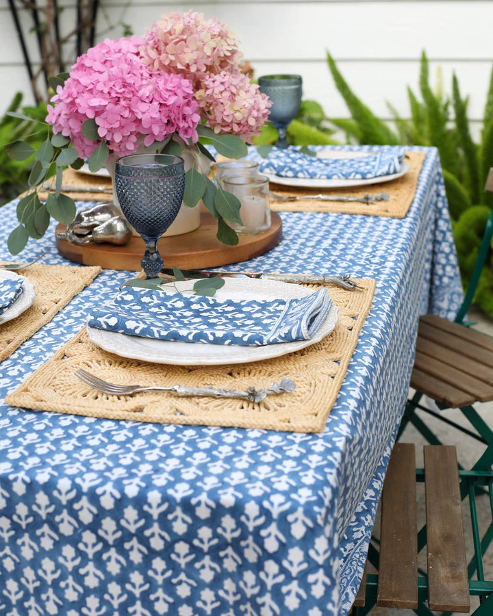 PACIFIC & ROSE TEXTILES - Tablecloth Charlotte Indigo: 60x92